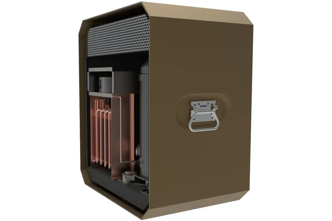 The cooling module inside the cabin