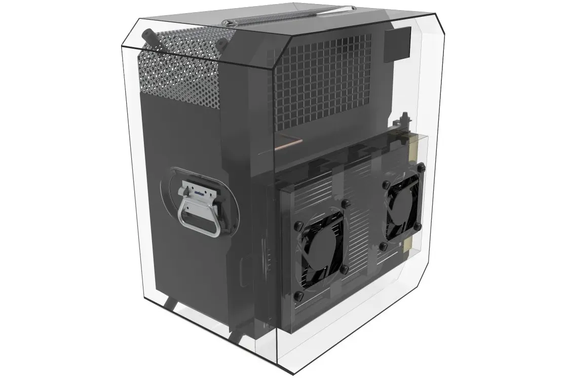 The twin fans inside the ACP20