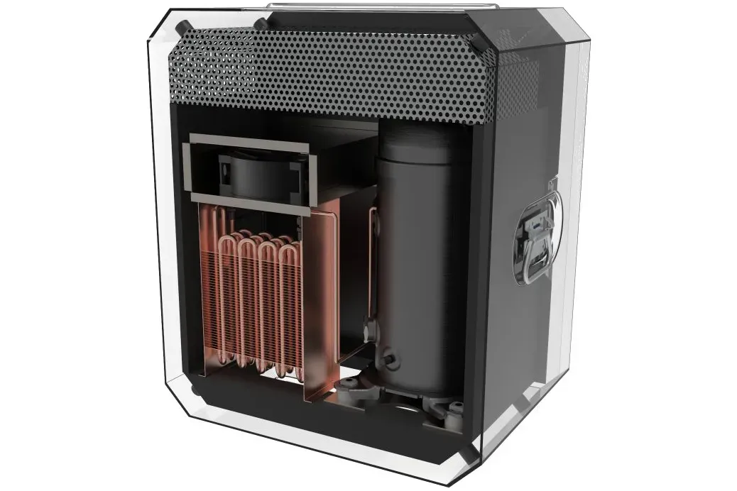 The refrigeration circuit inside the ACP20