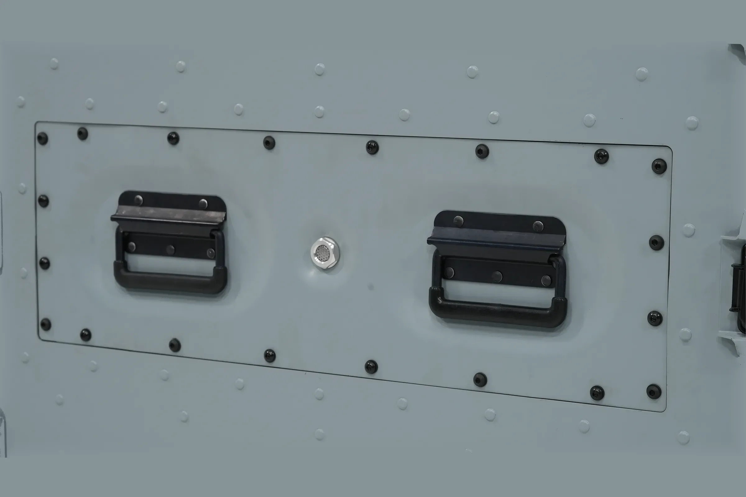 Rear panel with its carry handles