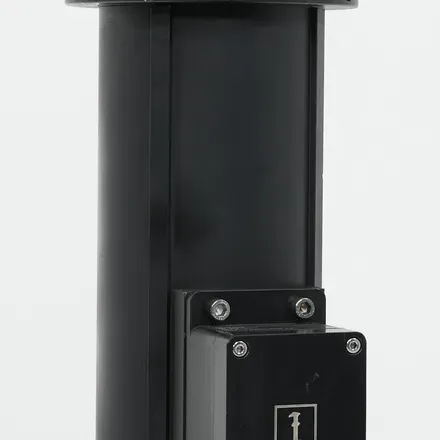 Where the column sits on its base plate