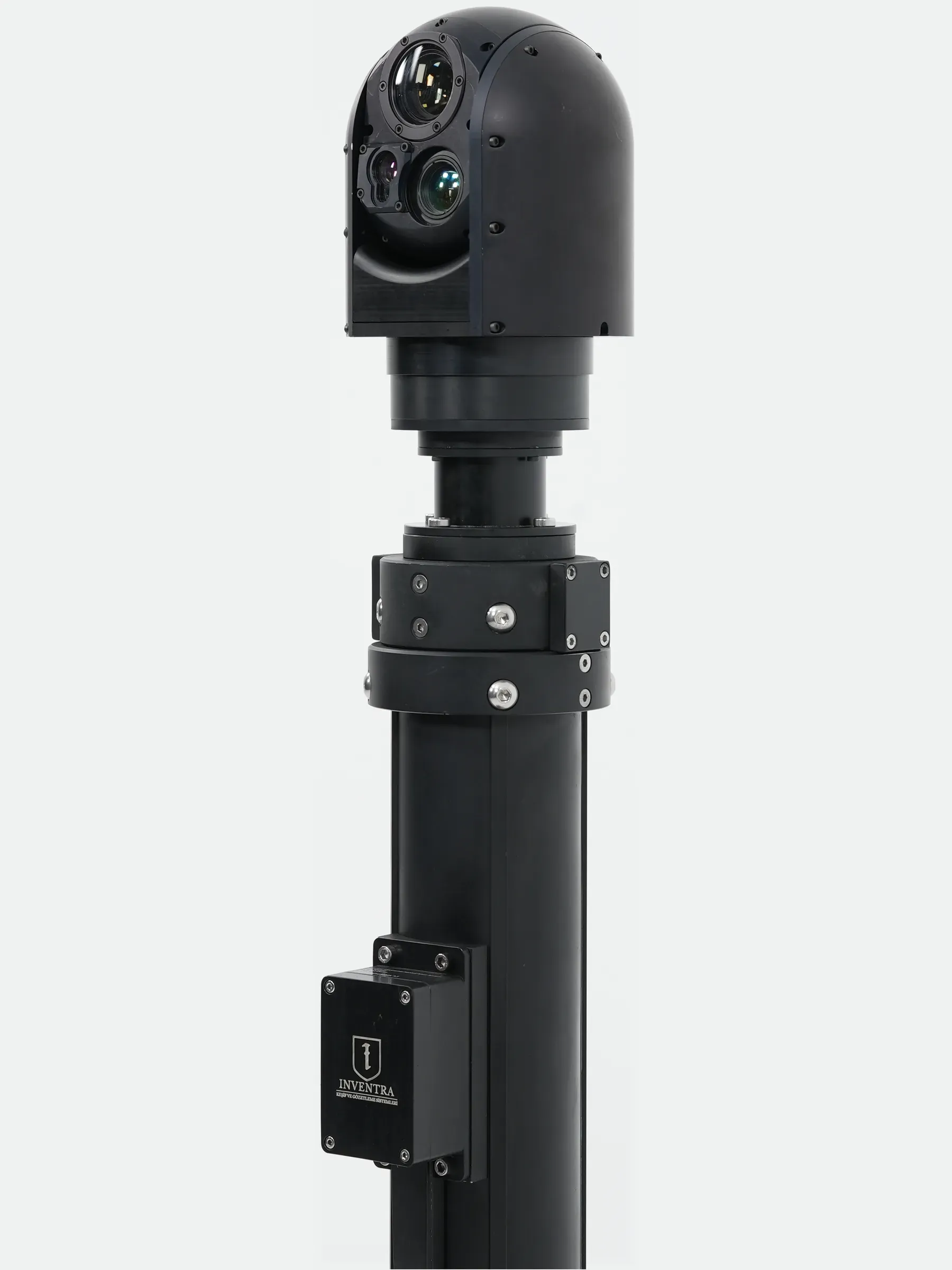 The dome camera on top of the mast