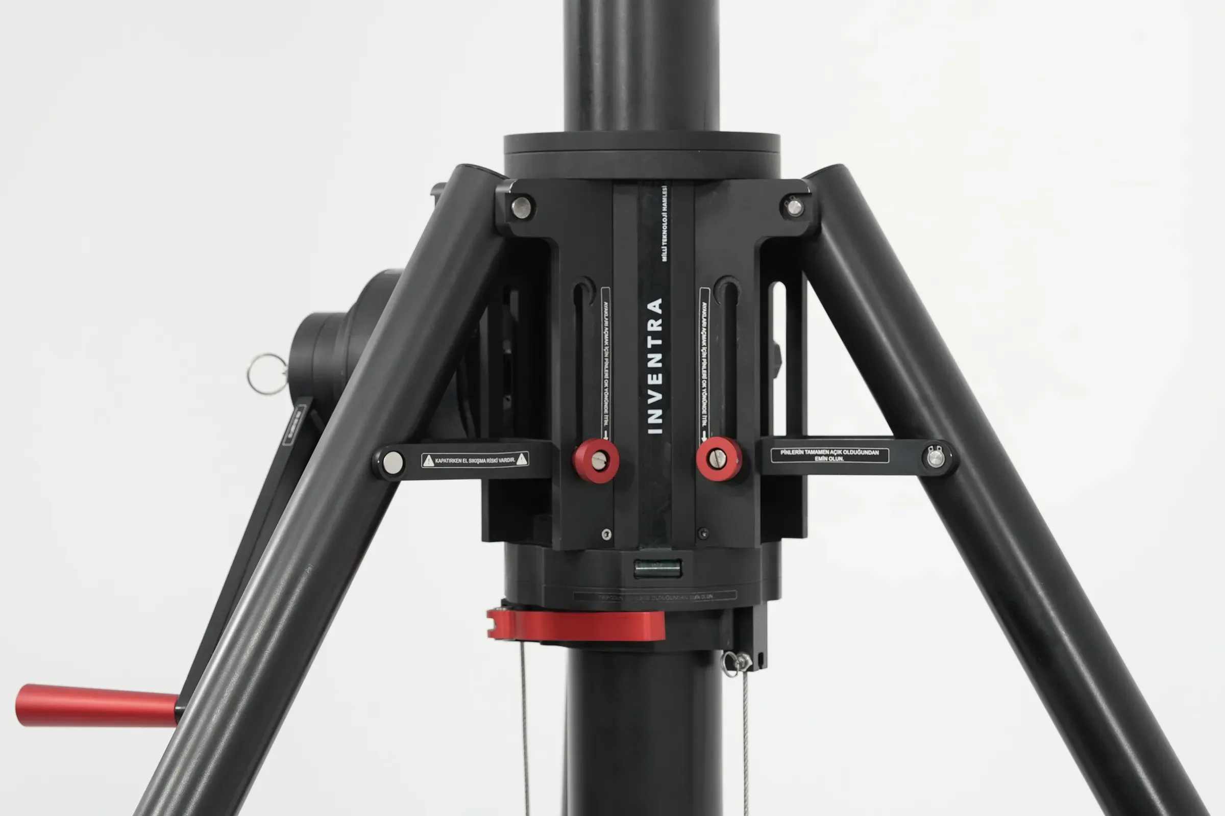 The head with the crank in place