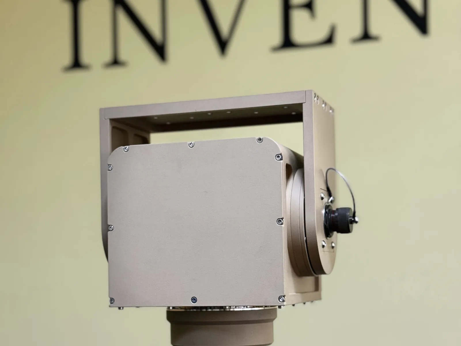 Right-front three-quarter angle with the connector side seen in the context of the body