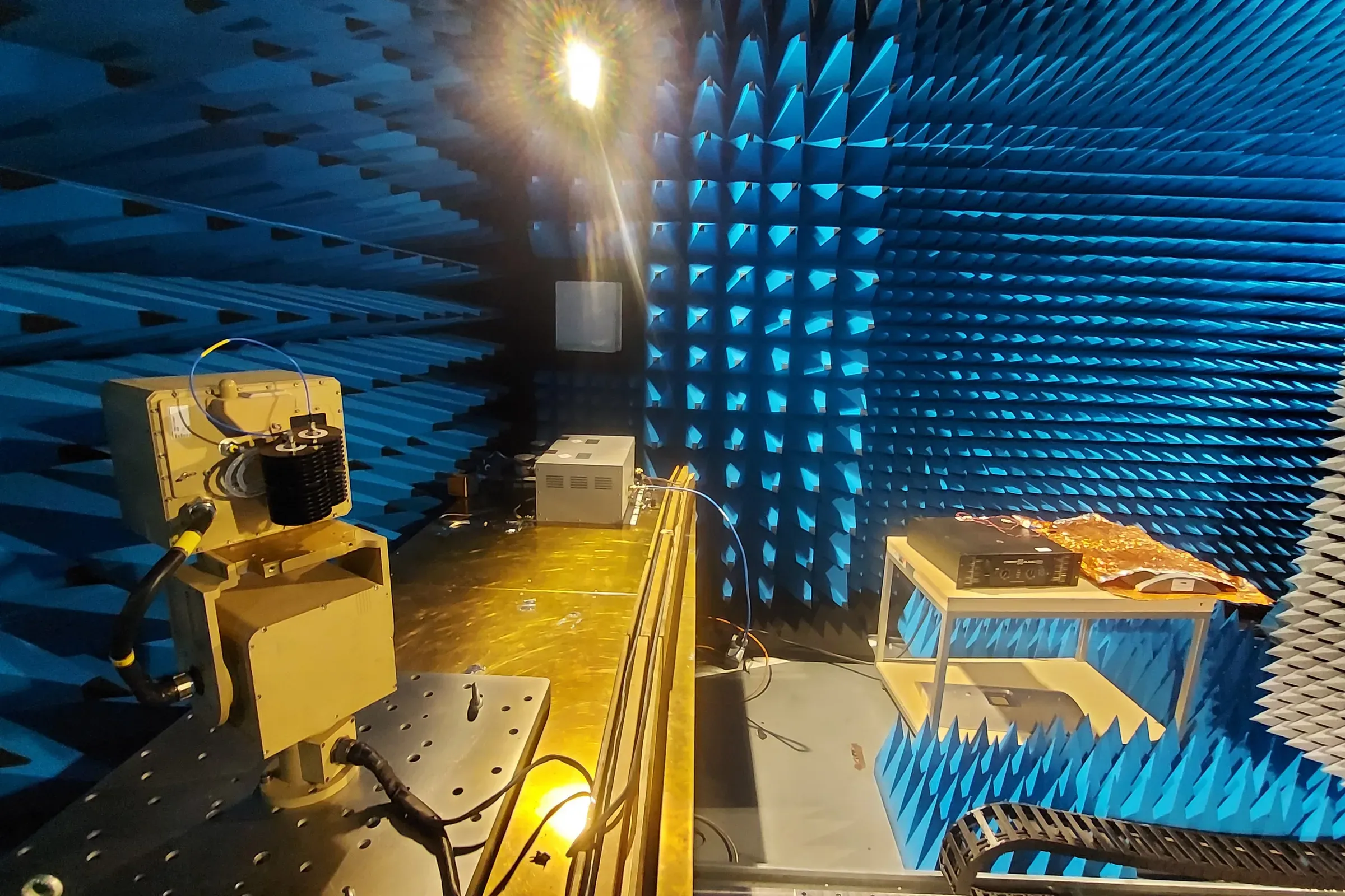 PED10 in front of the absorber walls