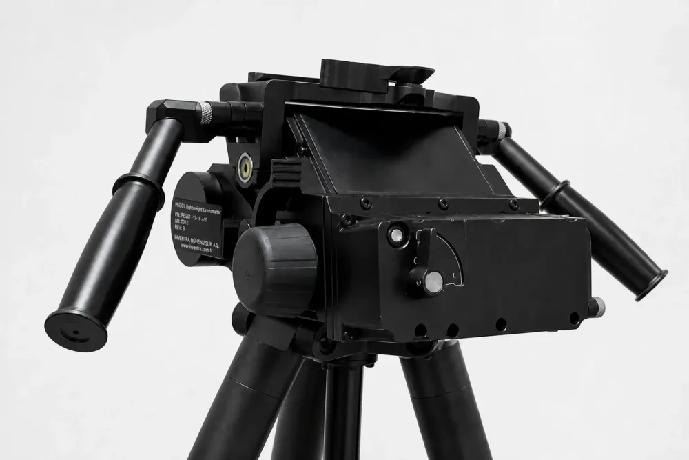 PEG03 on a tripod with both traverse bars out