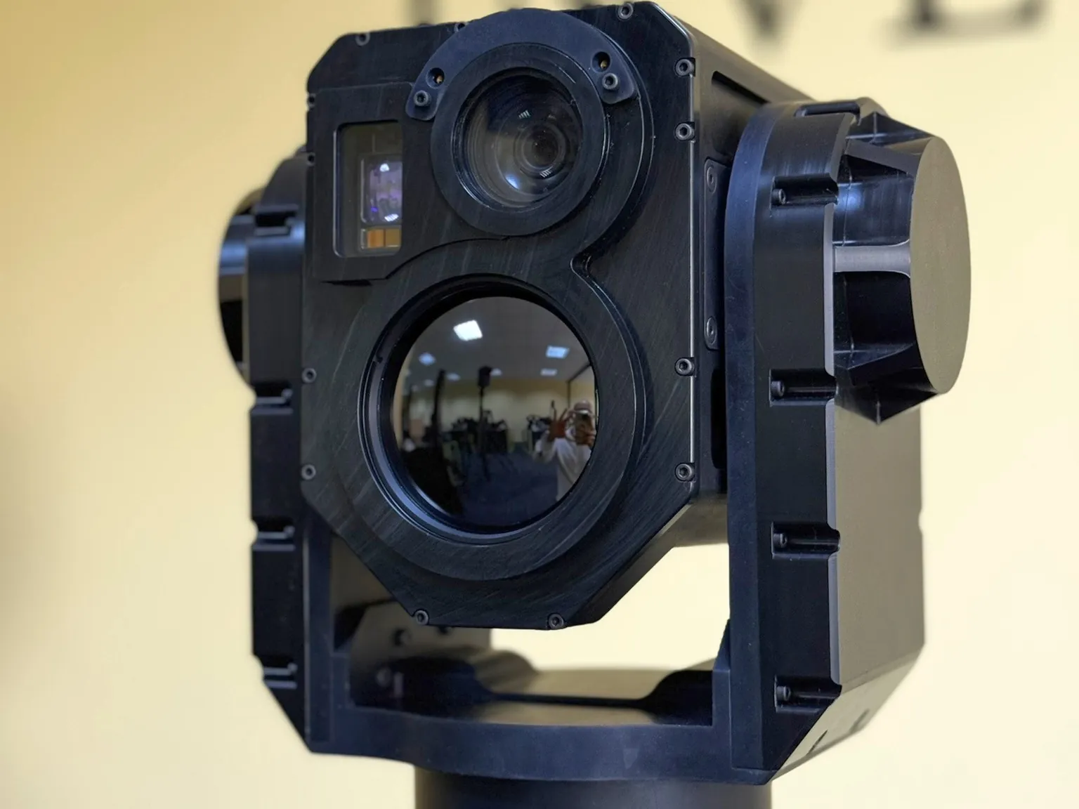 The physical unit head on, showing surface and finish quality