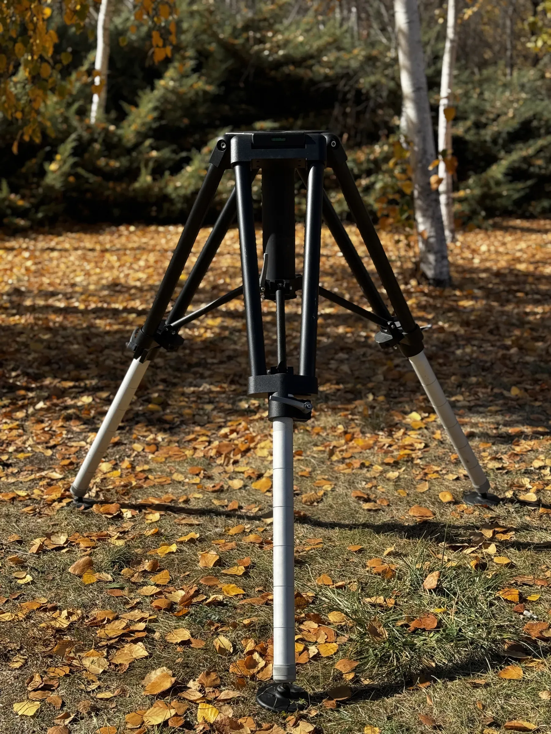 The centre column wound down to the ground